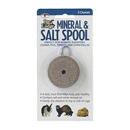 Mineral and Salt Spool with Hanger for Rabbits and other Small Animals Miller Manufacturing